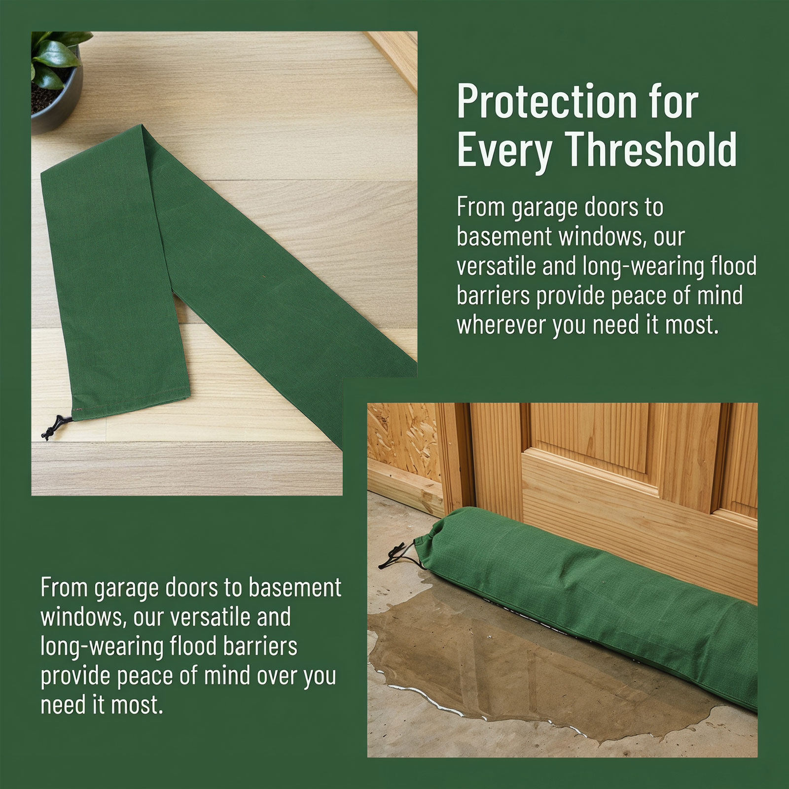 3개입, 홍수 방지용 모래 주머니, 캔버스 튜브형, 긴 - Flood Barrier Bag 리뷰 및 가격